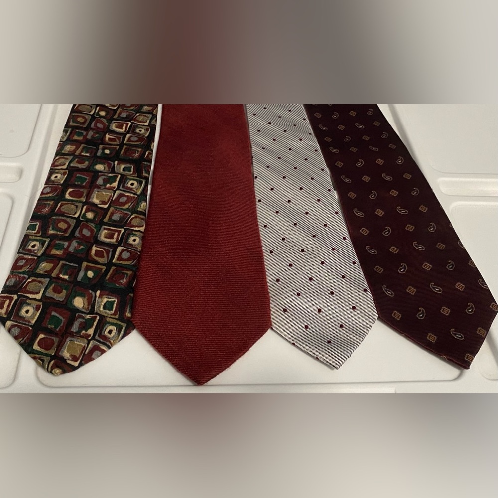 Lands’ End Men’s Silk Wool Ties Lot Bundle
